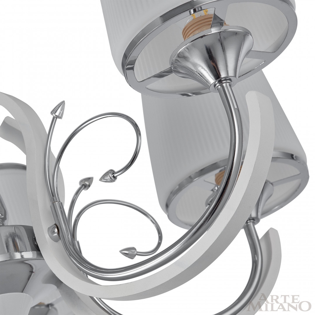 Изображение товара Классическая подвесная люстра Arte Milano Florentia-9247 6 ламп никель белый