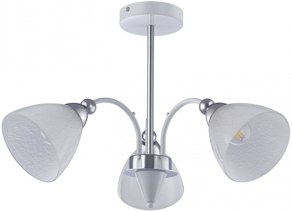 Изображение товара Потолочная люстра Arte Milano Napoli 326008/3 WH+CR на штанге для гостиной и спальни