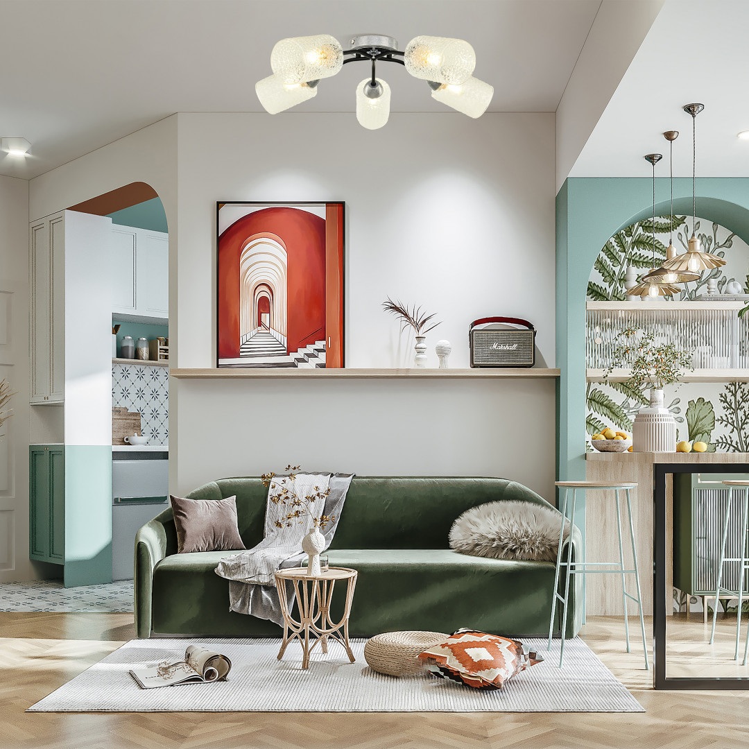 Изображение товара Потолочная люстра Arte Milano Napoli-326207 326207/5 CR.BK современный дизайн