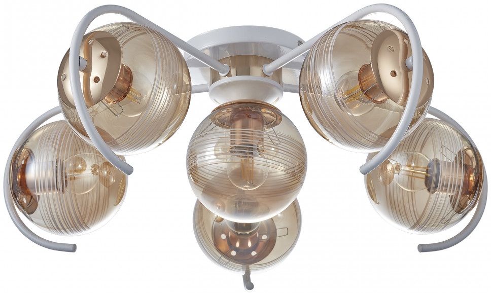 Изображение товара Потолочная люстра Arte Milano AMALFI 326208/5+1 WH+FG в форме шара