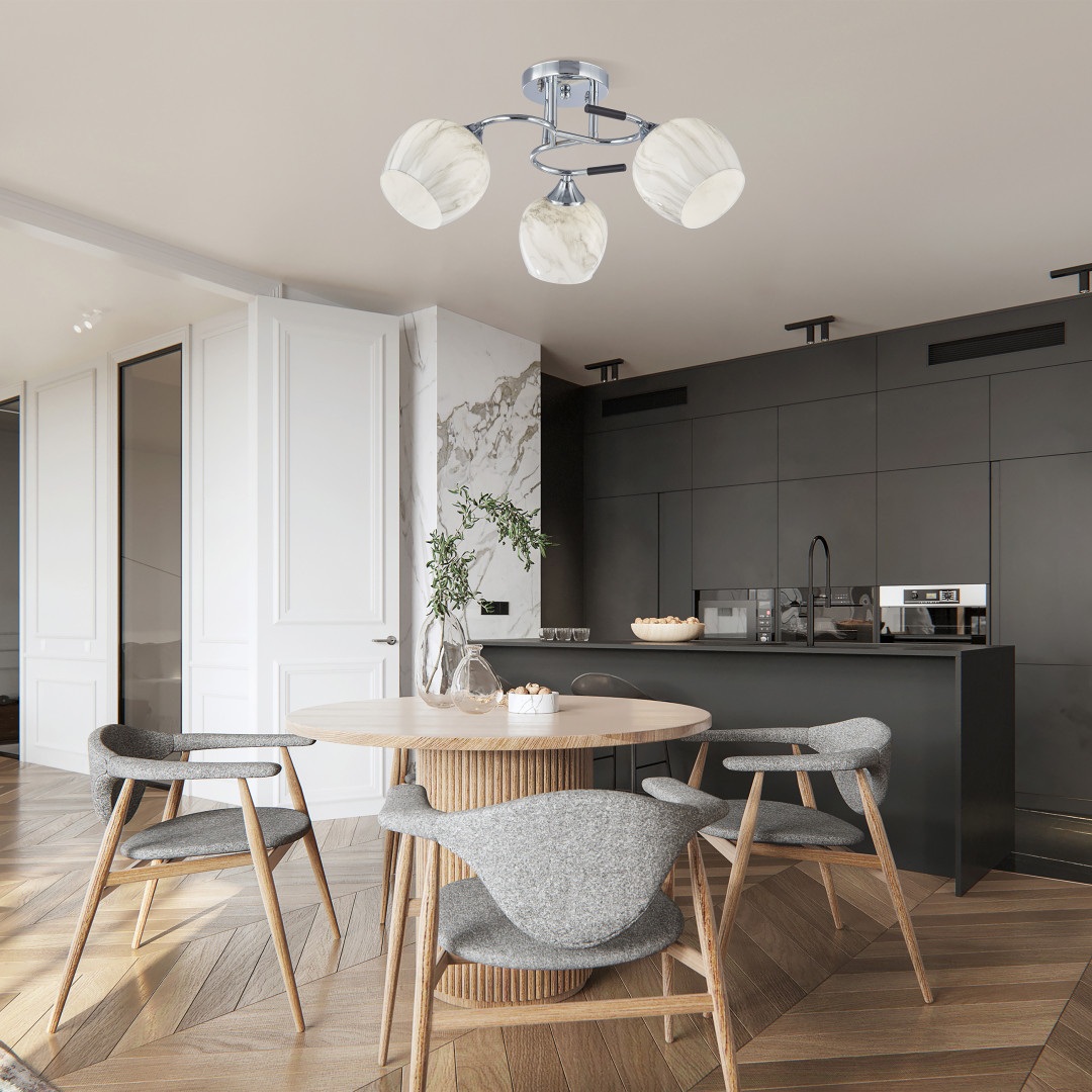 Изображение товара Потолочная люстра Arte Milano AMALFI-327985 327985/3 CR+BK