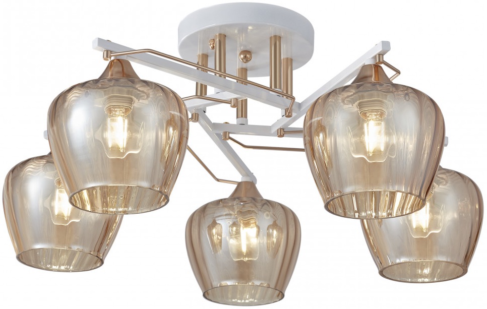 Изображение товара Потолочная люстра на штанге Arte Milano AMALFI 329508/5 WH+FG стиль модерн