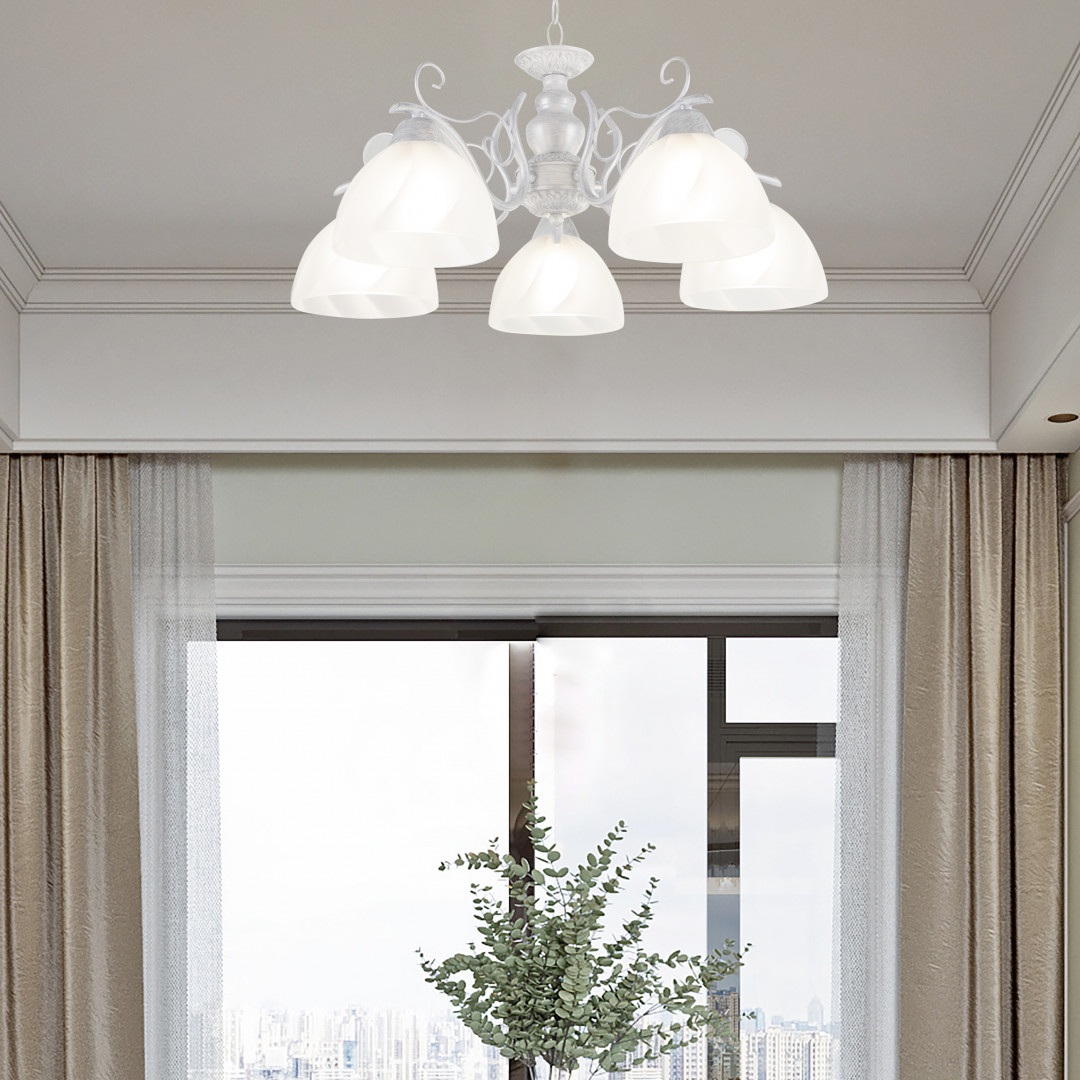 Изображение товара Подвесная люстра Arte Milano Amalfi-0644 330644/5 WT+SL для гостиной и кухни