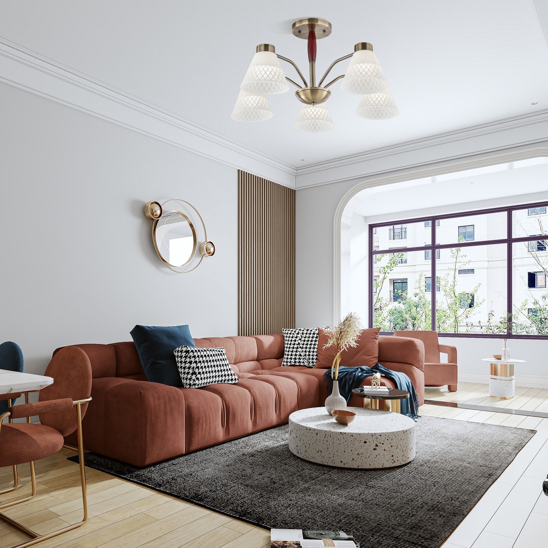 Изображение товара Потолочная люстра на штанге Arte Milano Napoli-6350 336350/5 AB для современного интерьера