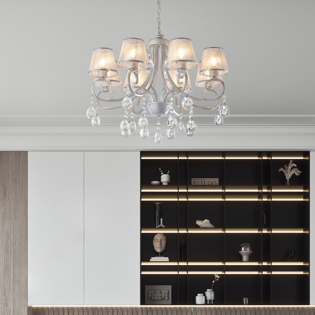 Изображение товара Потолочная люстра Arte Milano Amalfi-7146 337146/8 WT+SL с подвесками