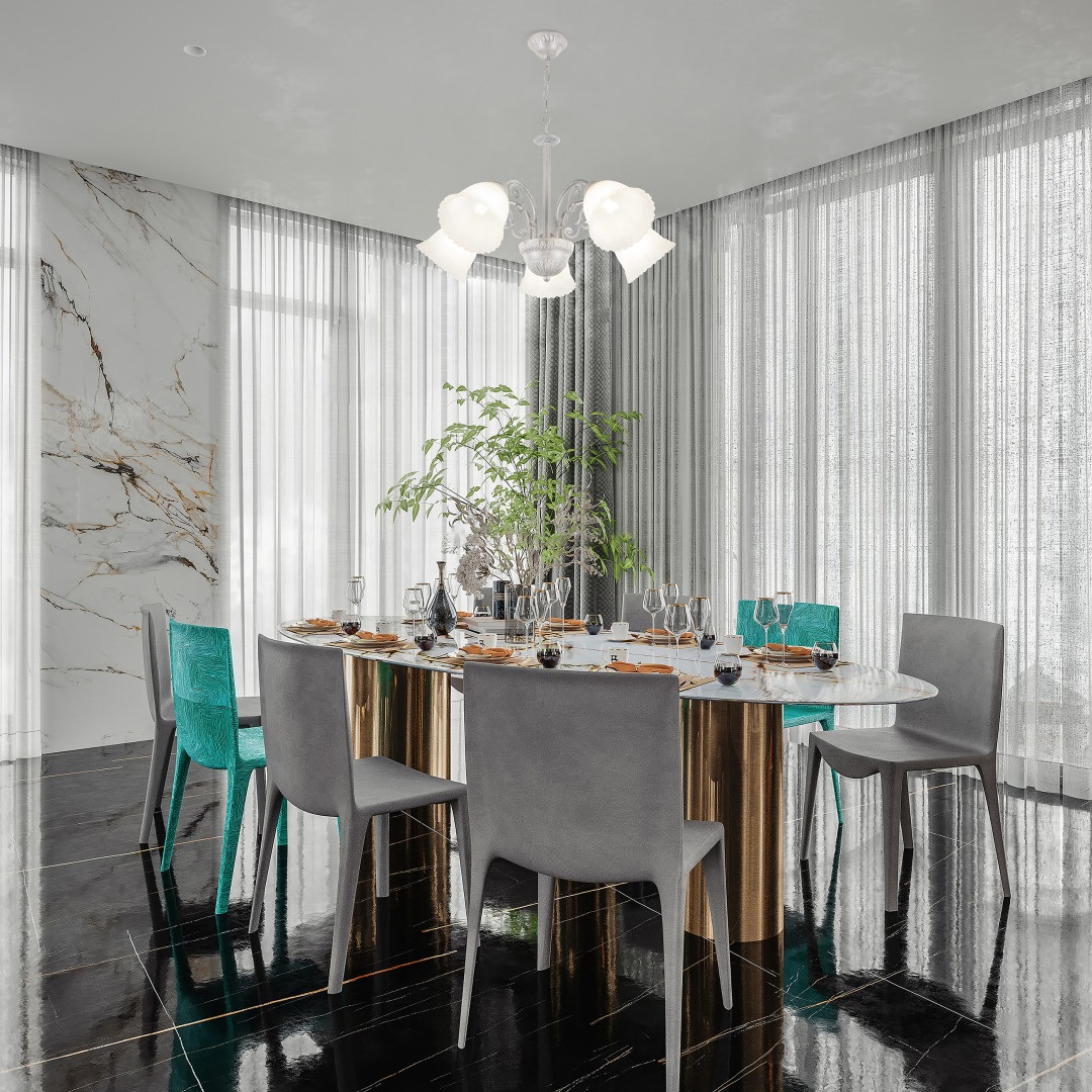 Изображение товара Подвесная люстра Arte Milano Amalfi-8544 338544/5 WT+SL классика серебро стекло