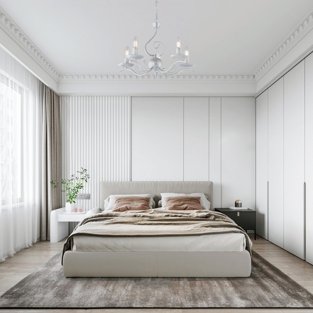 Изображение товара Подвесная люстра Arte Milano Amalfi-9934 339934/5 WT+SL классика серебро металл