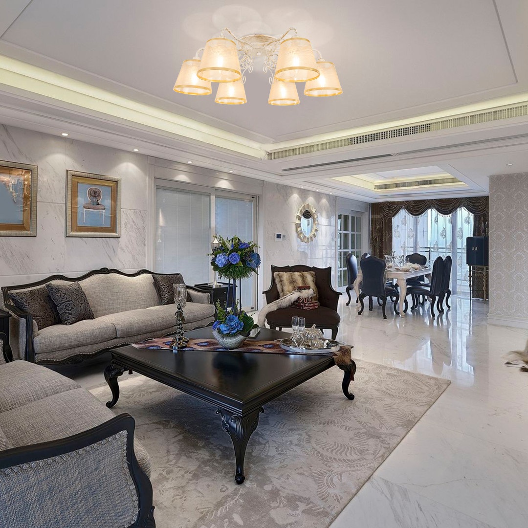 Изображение товара Потолочная люстра Arte Milano AM341120 341120/6 WT+G в стиле модерн