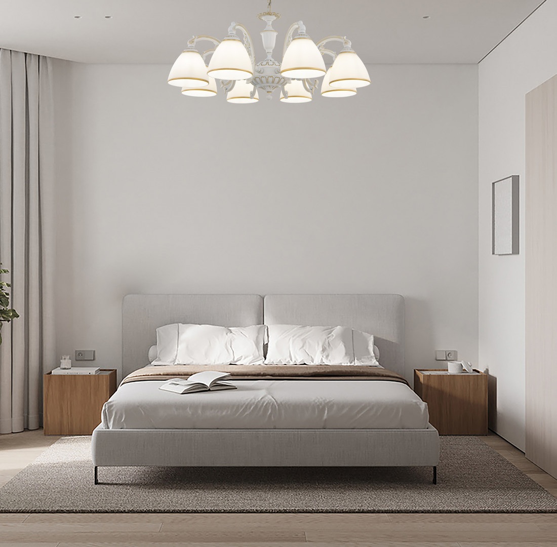 Изображение товара Подвесная люстра Arte Milano AM341837 8 ламп золото стекло классика