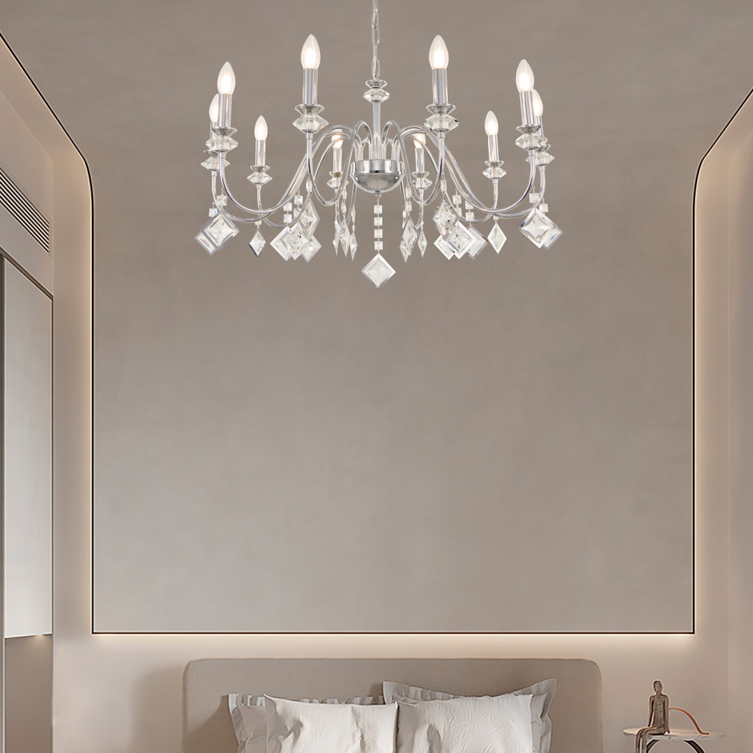 Изображение товара Подвесная люстра Arte Milano AM342101 342101/10 CR с хрустальными подвесками