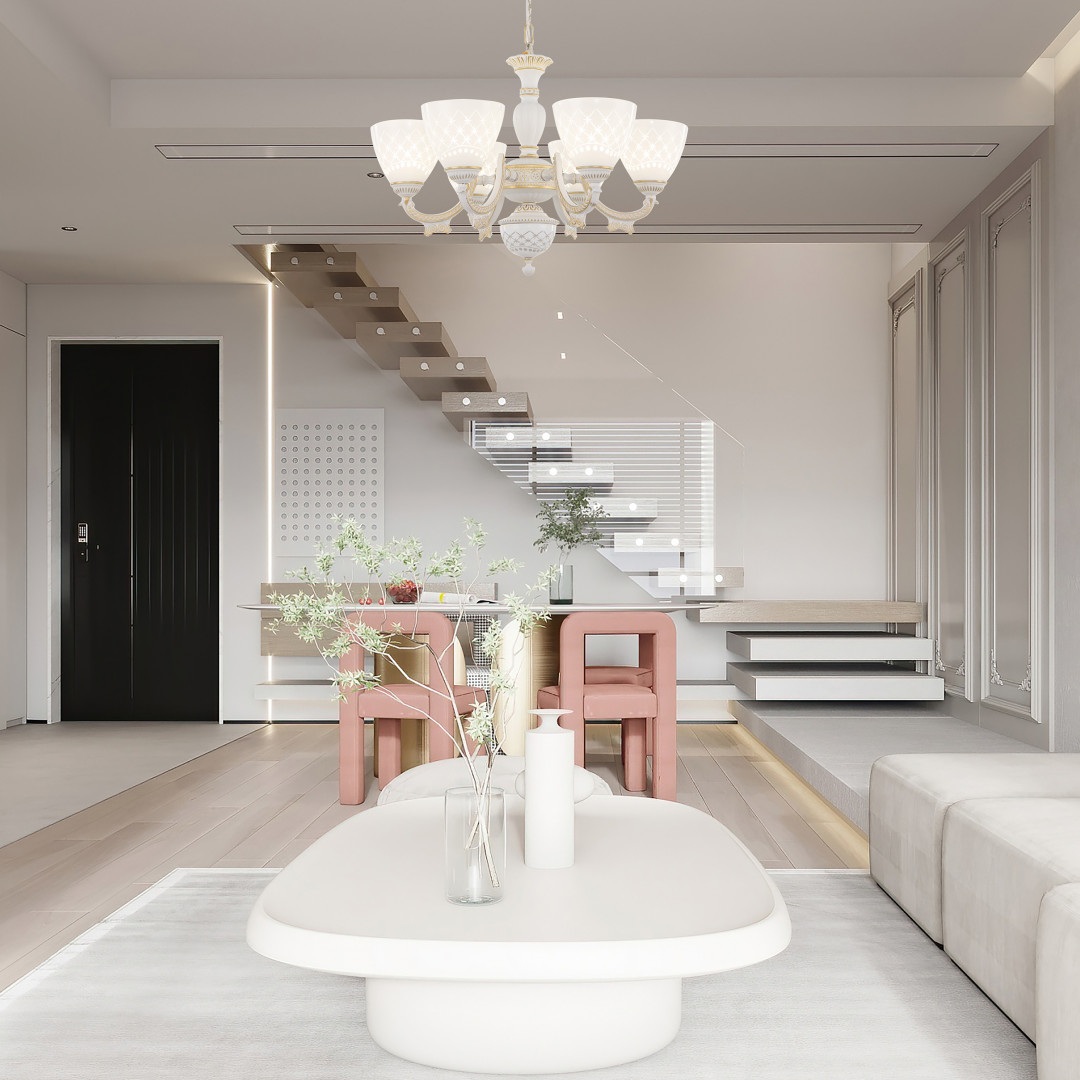 Изображение товара Подвесная люстра Arte Milano AM343837 343837/6 WT+G классика золото стекло