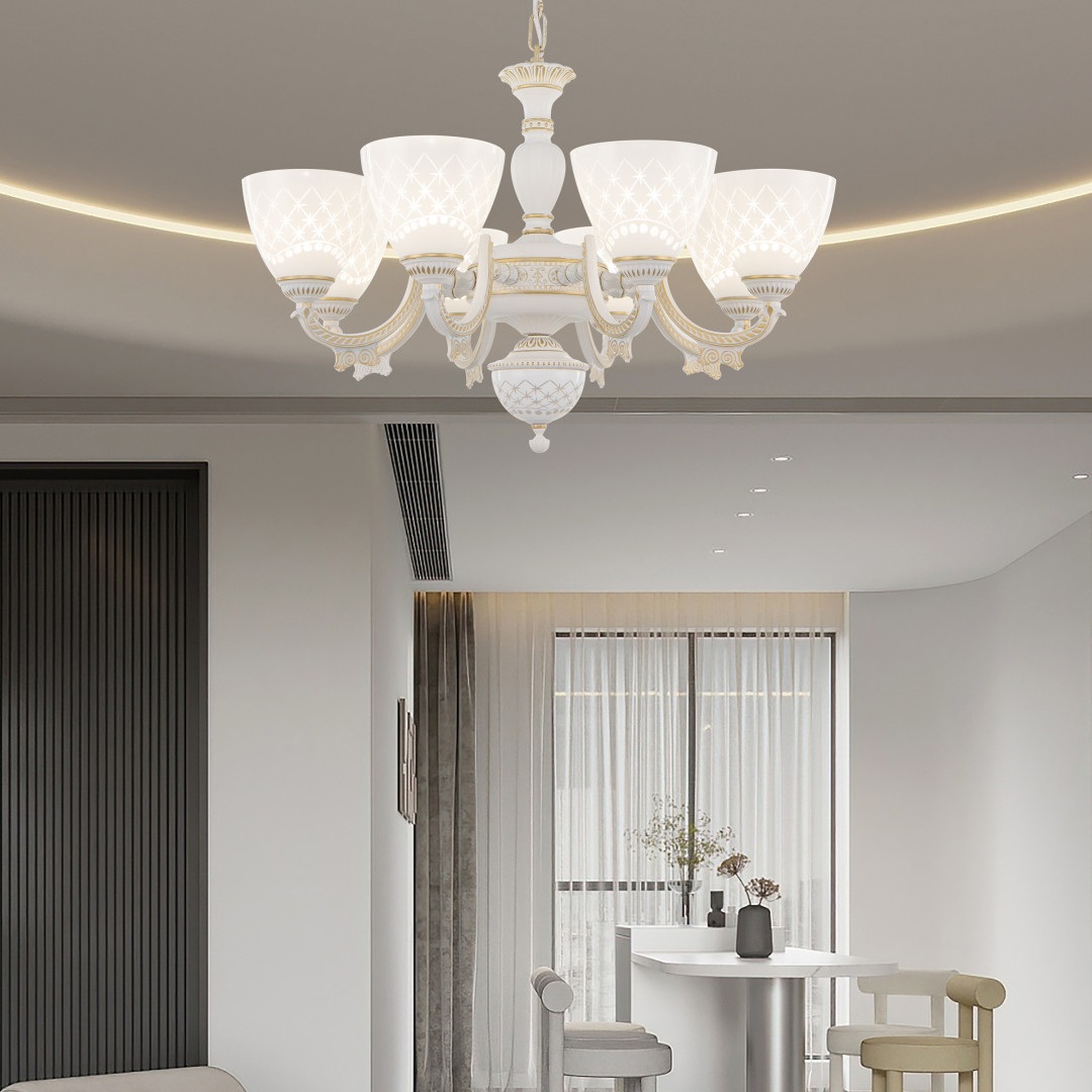 Изображение товара Подвесная люстра Arte Milano AM343837 8 плафонов классическая золото стекло