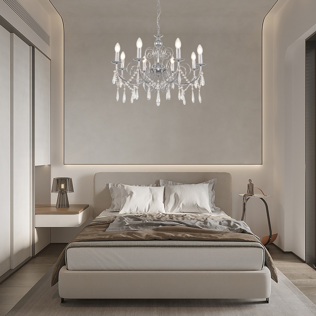 Изображение товара Подвесная люстра Arte Milano AM345620 345620/8 CR с хрустальными подвесками