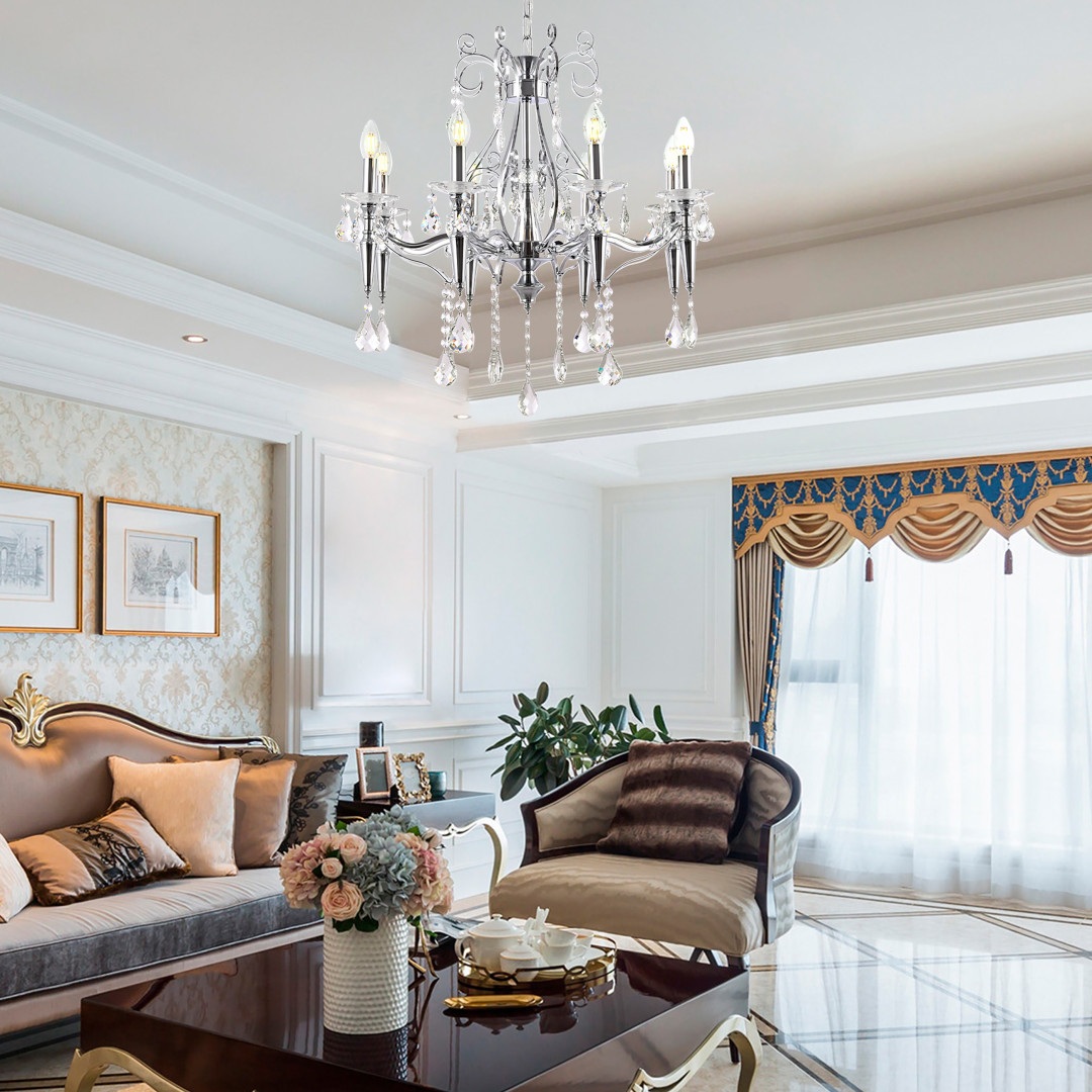 Изображение товара Подвесная люстра Arte Milano AM347710 347710/8 CR с хрустальными подвесками