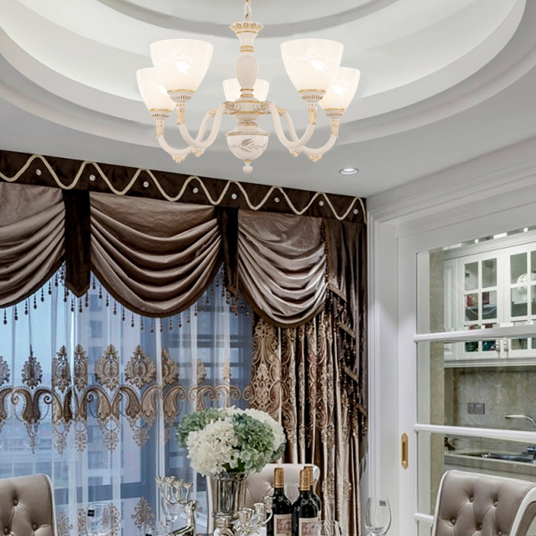 Изображение товара Подвесная люстра Arte Milano AM343837 347837/5 WT+G для классического интерьера