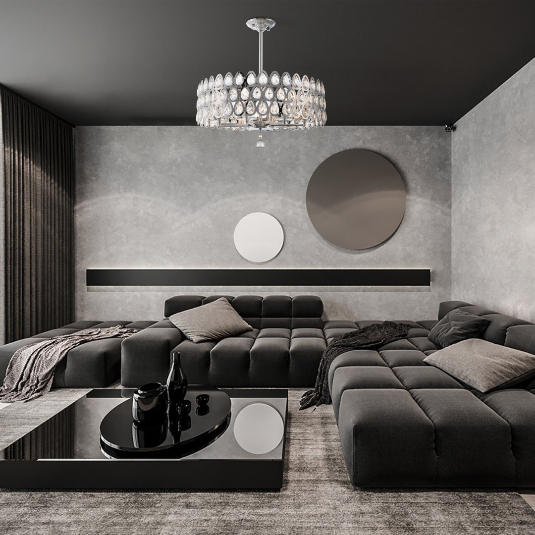 Изображение товара Потолочная люстра хрустальная на штанге Arte Milano Sorrento-1019 371019/8/300/580 CR