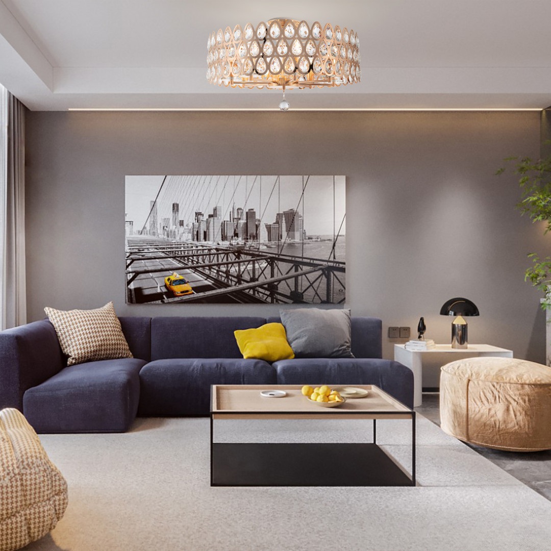 Изображение товара Потолочная хрустальная люстра Arte Milano Sorrento-1019 8 ламп золото