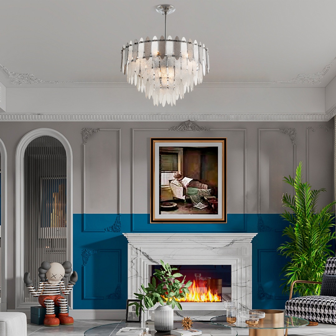 Изображение товара Подвесная люстра хрустальная на штанге Arte Milano Sorrento-1309 371309/9/300/580 CR