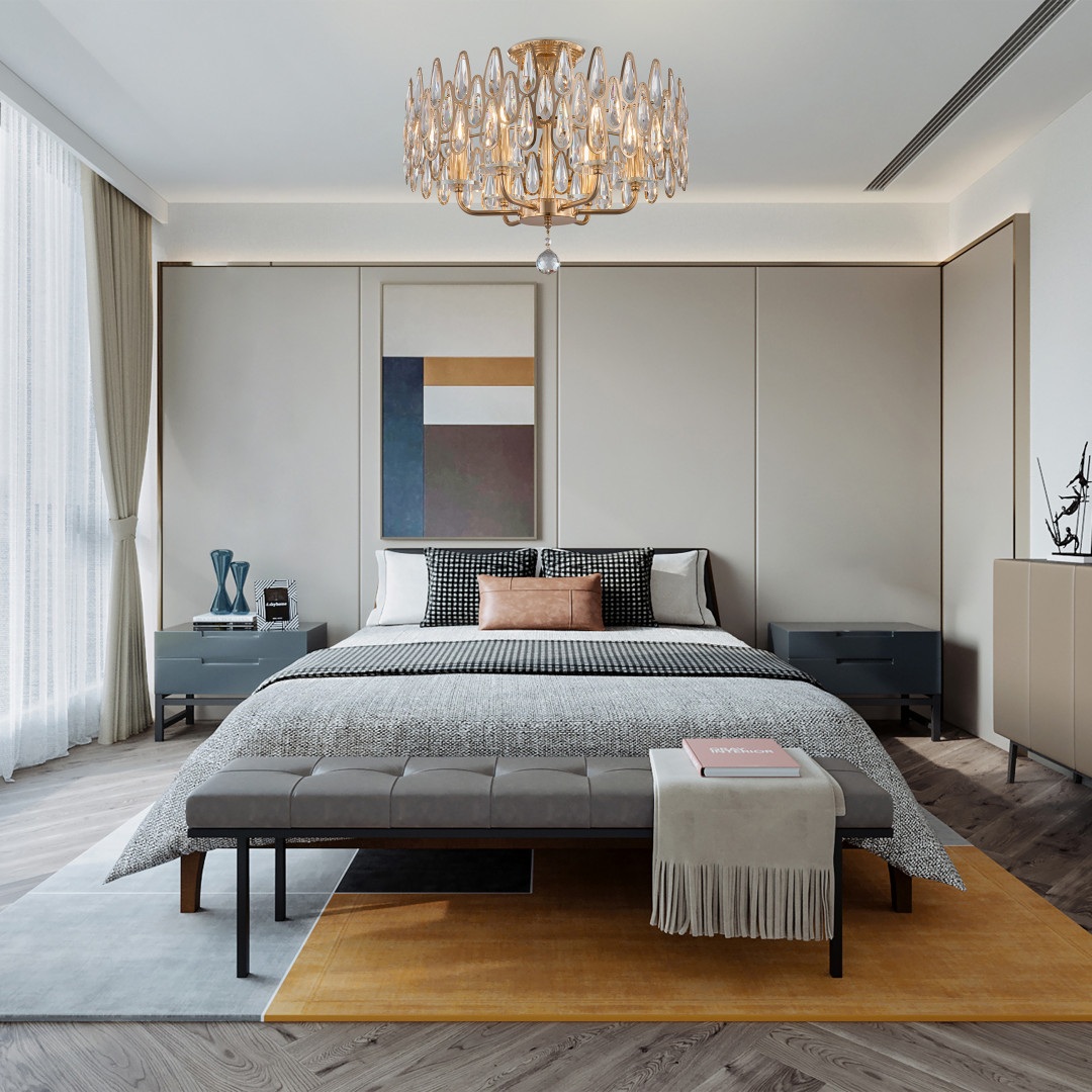 Изображение товара Потолочная люстра хрустальная на штанге Arte Milano Sorrento-2009 372009/6/80/490 GD