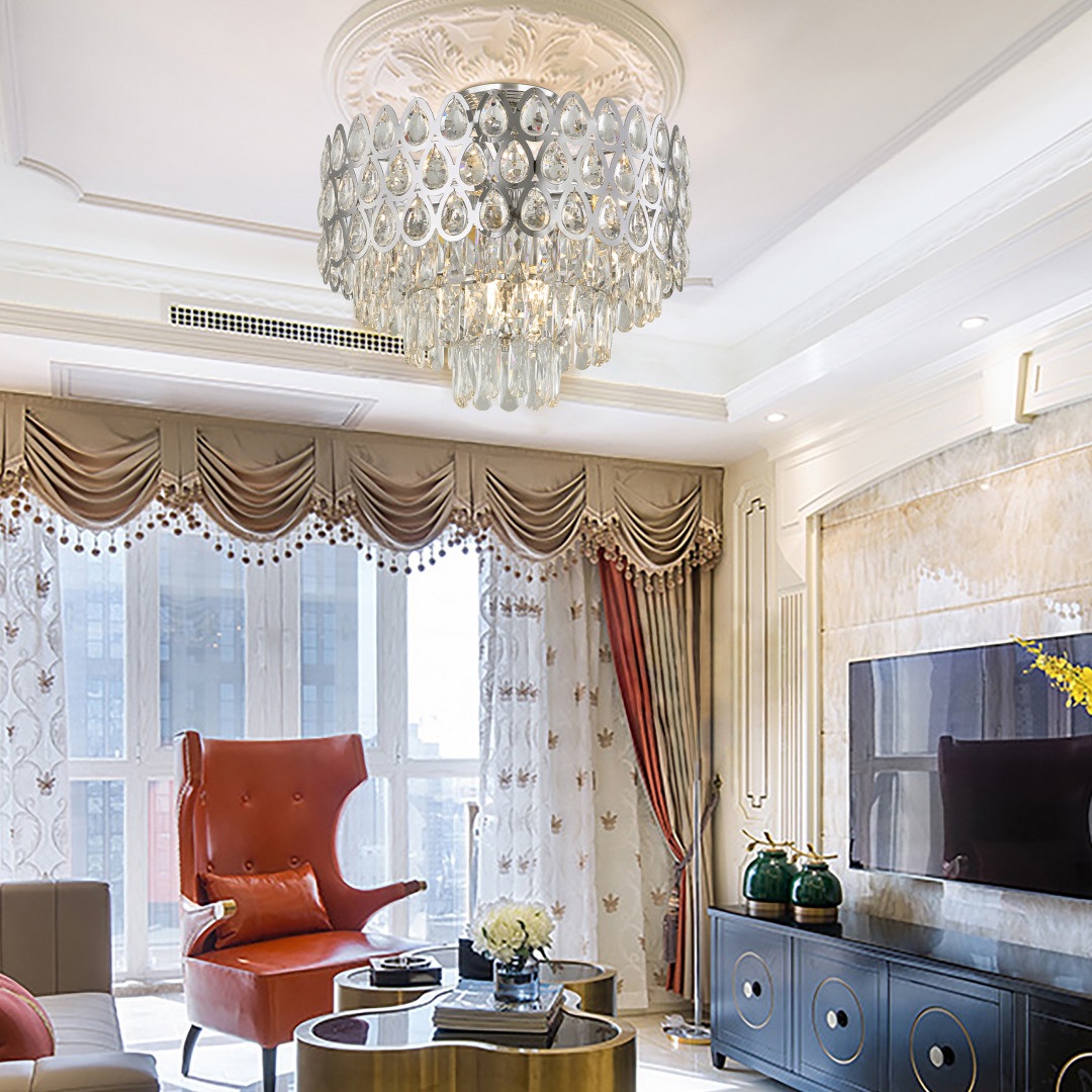 Изображение товара Потолочная люстра хрустальная на штанге Arte Milano Sorrento-2019 372019/7/50/460 CR