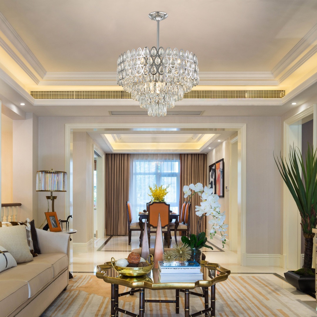 Изображение товара Потолочная хрустальная люстра Arte Milano Sorrento-2019 372019/8/300/550 CR стиль модерн