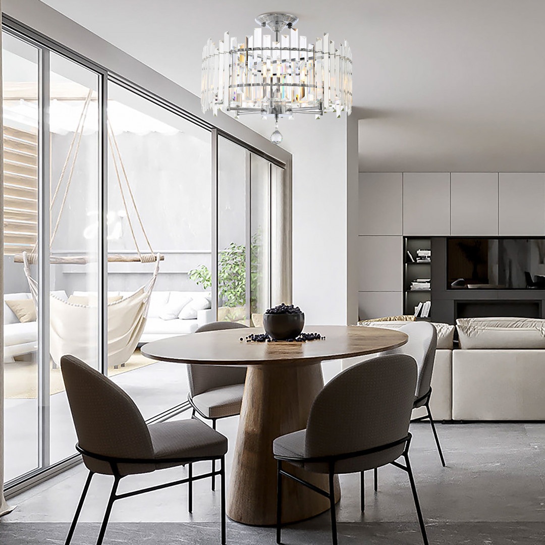 Изображение товара Потолочная люстра хрустальная на штанге Arte Milano Sorrento 372409/6/100/470 CR