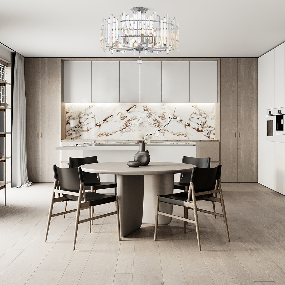 Изображение товара Потолочная люстра на штанге Arte Milano Sorrento 2409 8х40 Вт хром хрусталь