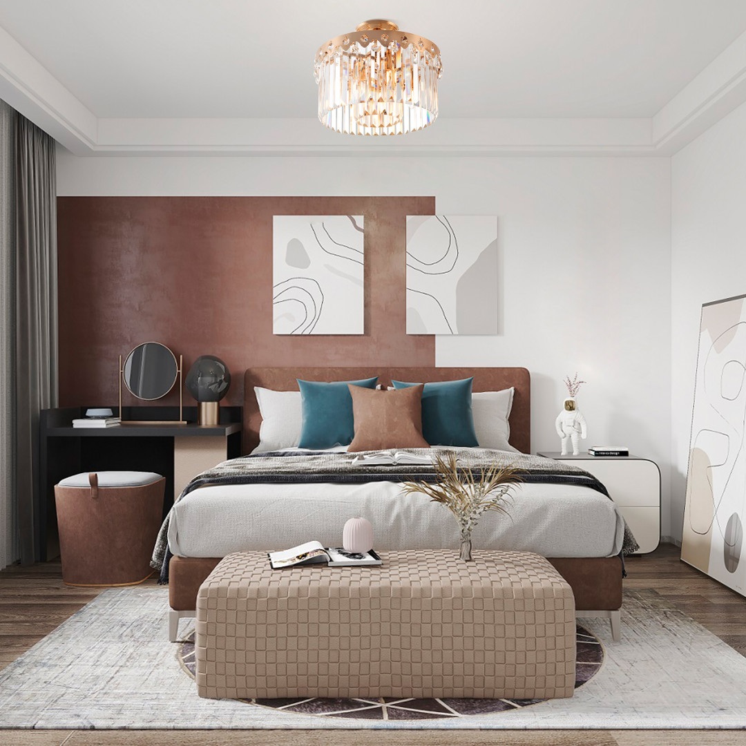 Изображение товара Потолочная люстра хрустальная на штанге Arte Milano Sorrento-8909 378909/5/50/390 GD