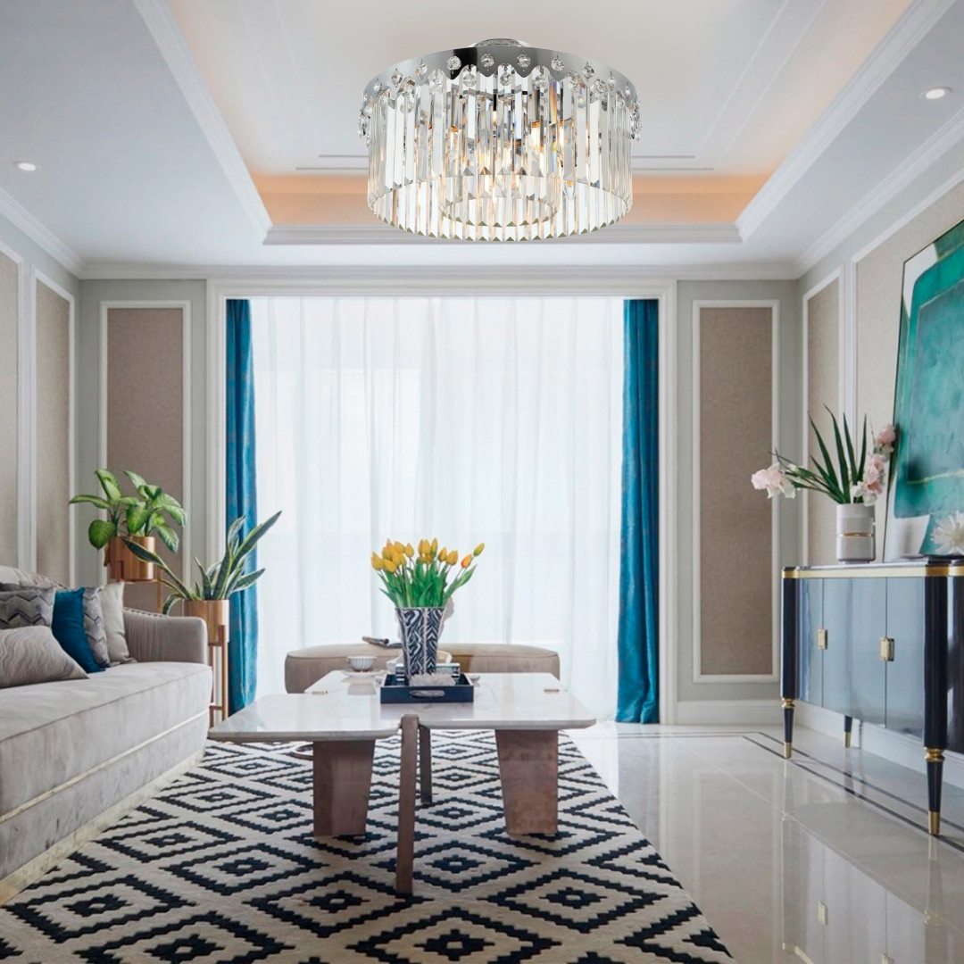 Изображение товара Потолочная люстра хрустальная на штанге Arte Milano Sorrento-8909 378909/6/50/490 CR