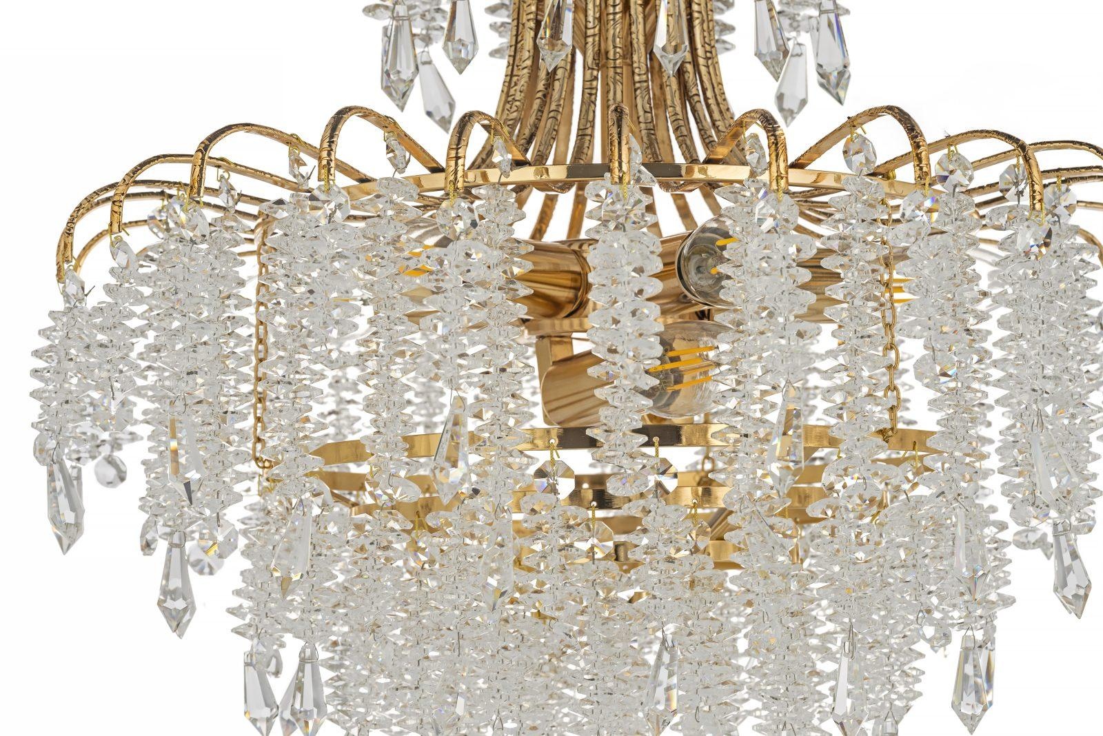 Изображение товара Подвесная люстра хрустальная Arti Lampadari Erli E 1.5.50.105 GB для гостиной и кухни