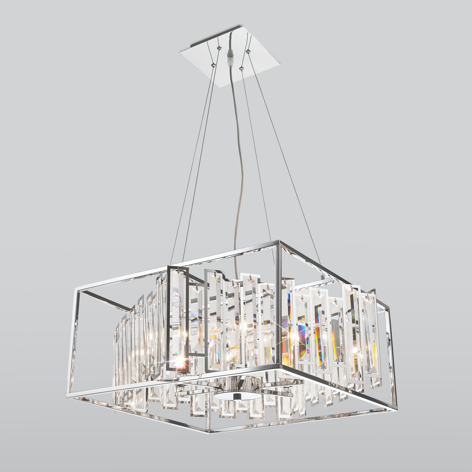 Изображение товара Люстра подвесная длиной 50 см хрустальная 312/6 Bogate's Cella хром