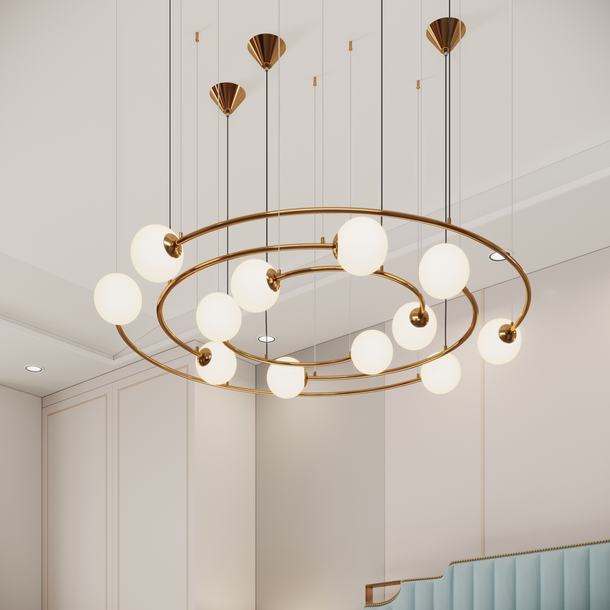 Изображение товара Подвесная люстра светодиодная из бусин 359/12 Bogate's Brook латунь