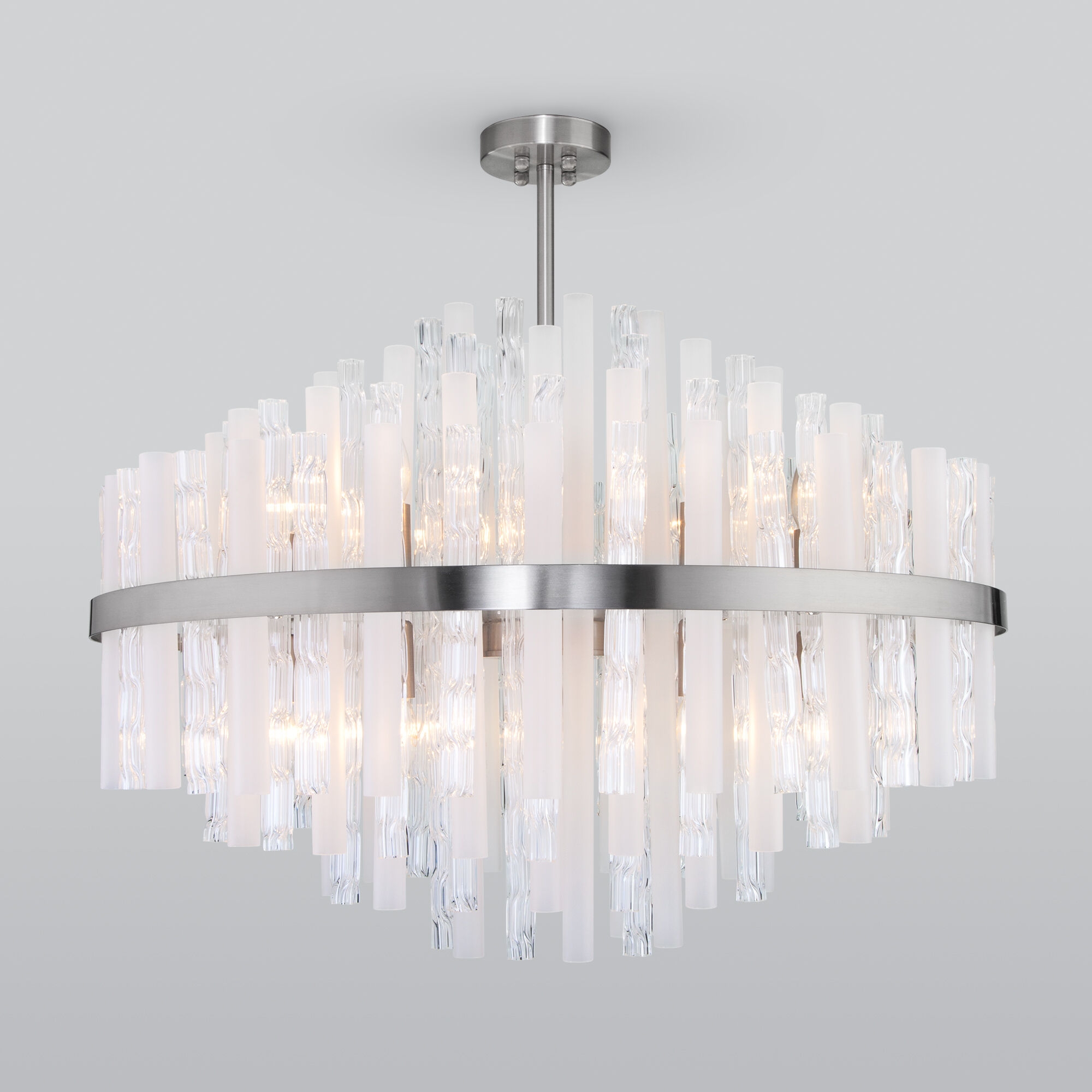 Изображение товара Потолочная люстра WiFi на штанге 367/12 Bogate's Hollis Smart никель (Умный дом, Алиса, WiFi, голосовое управление)