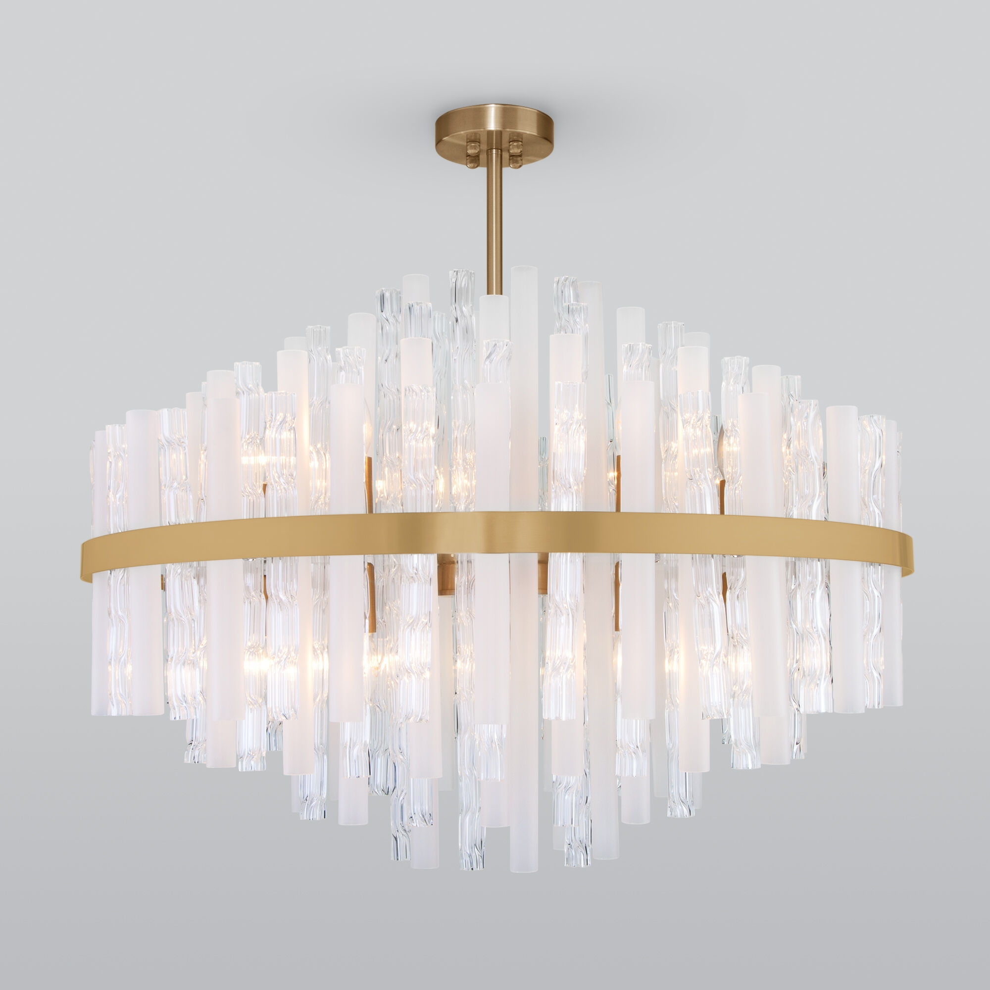 Изображение товара Потолочная люстра WiFi на штанге 368/12 Bogate's Hollis Smart латунь (Умный дом, Алиса, WiFi, голосовое управление)