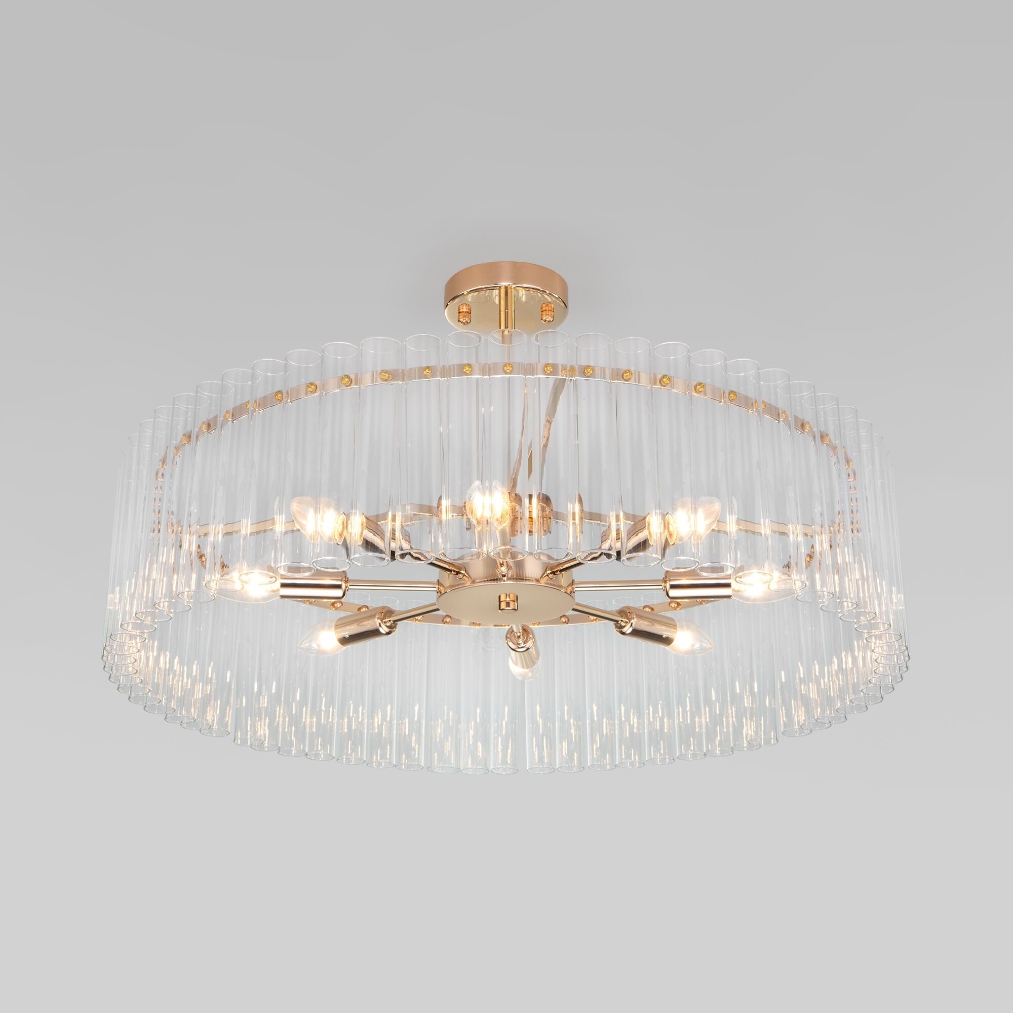 Изображение товара Потолочная люстра WiFi на штанге Bogate's Flamel 373/8 Smart (Умный дом, Алиса, WiFi, голосовое управление)