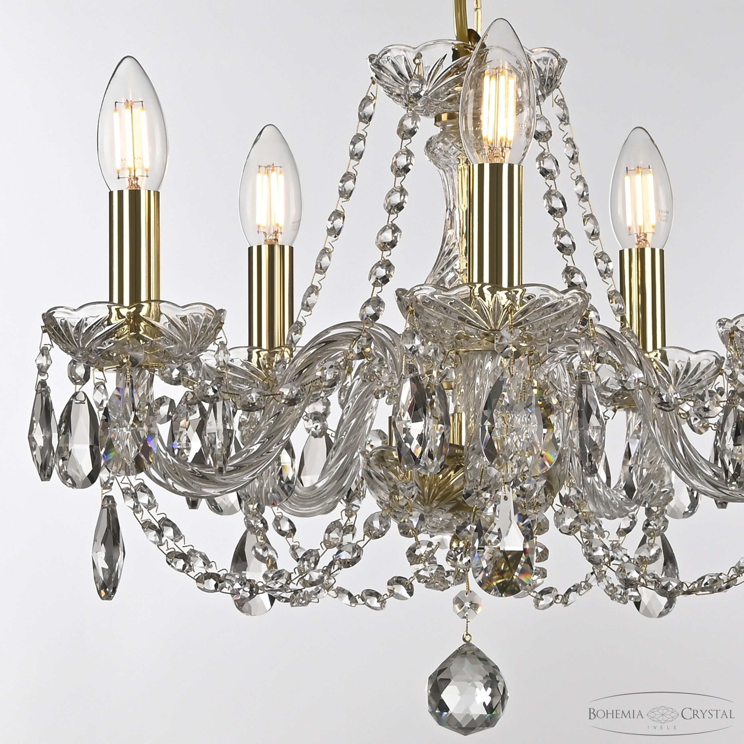 Изображение товара Подвесная люстра Bohemia 101 101/5/141 G с хрустальными подвесками для классического интерьера