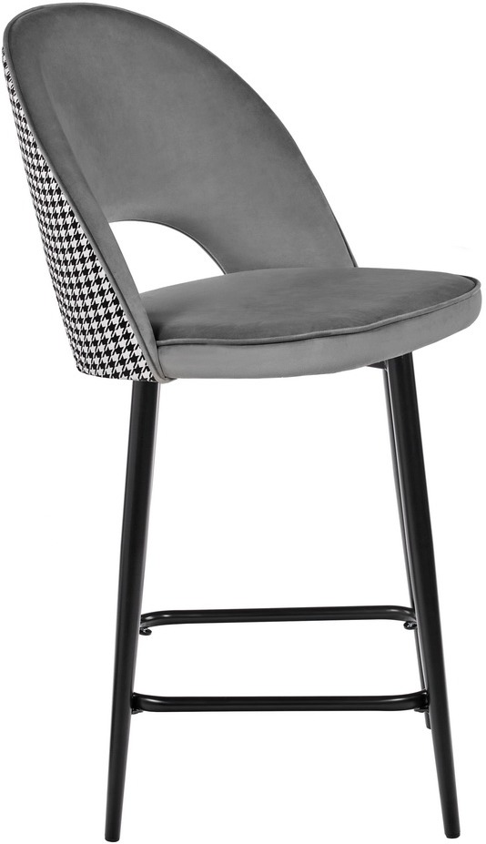 Изображение товара Стул Bradex Home полубарный Leo темно-серый жаккард с поворотным механизмом RF 0269