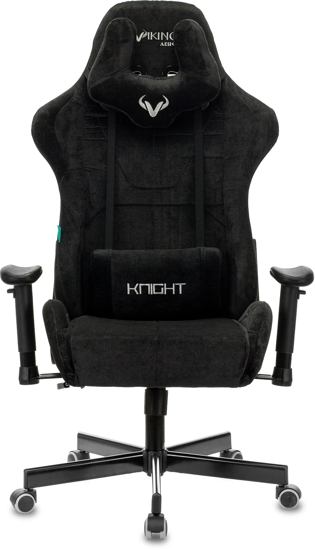 Кресло игровое zombie viking knight fabric серо голубой light 28 с подголов крестовина металл