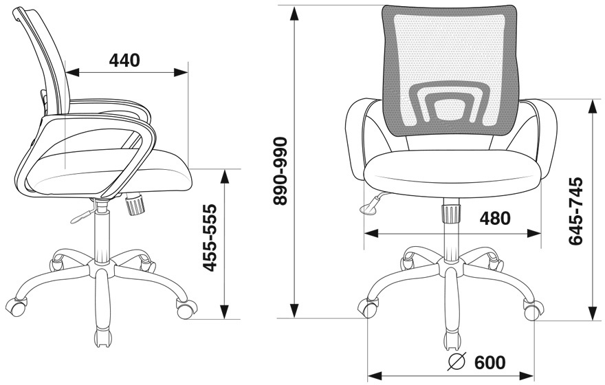 Кресло оператора бюрократ ch 695n sl black