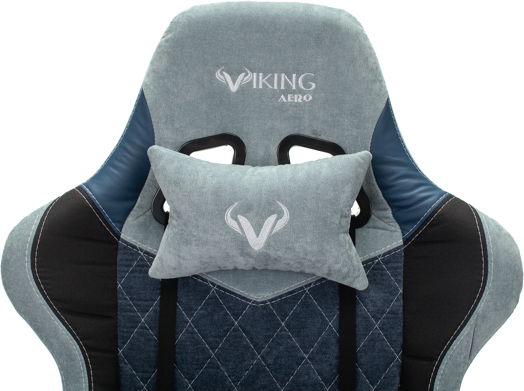 Кресло игровое zombie viking 7 knight fabric черный текстиль эко кожа с подголов крестовина металл