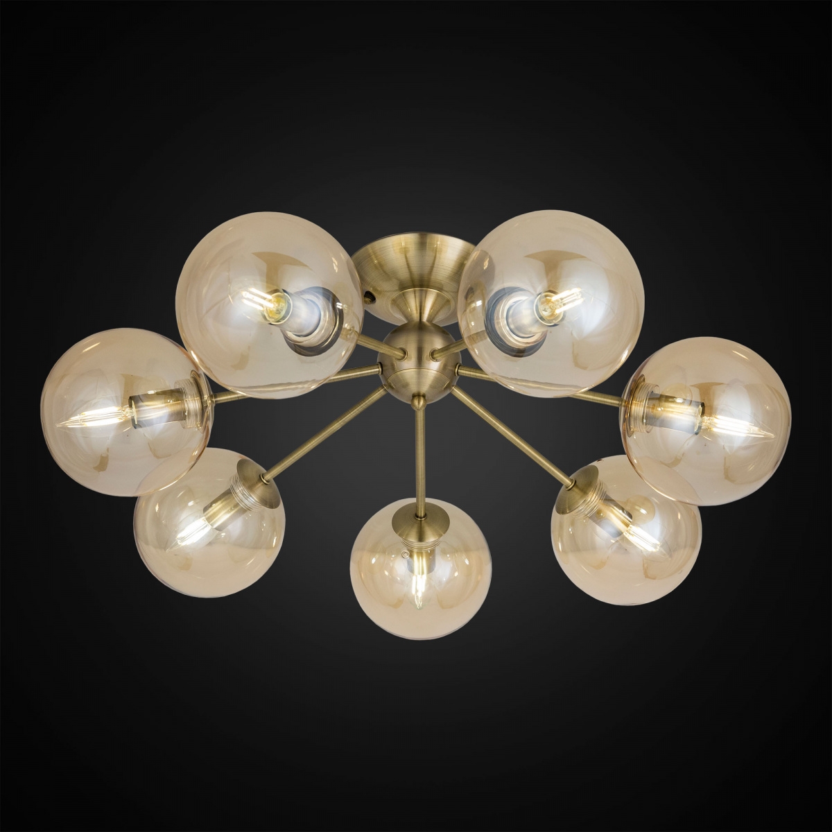 Изображение товара Потолочная люстра молекулы Citilux Томми CL102173 современный дизайн 7 плафонов