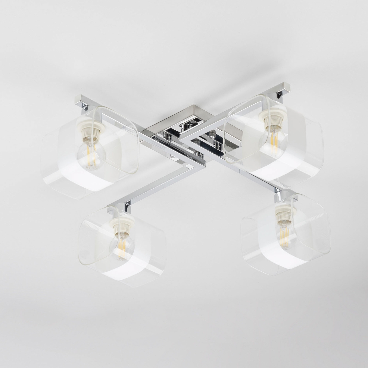 Изображение товара Потолочная люстра Citilux Вирта CL139141 современный дизайн 4 плафона стекло хром