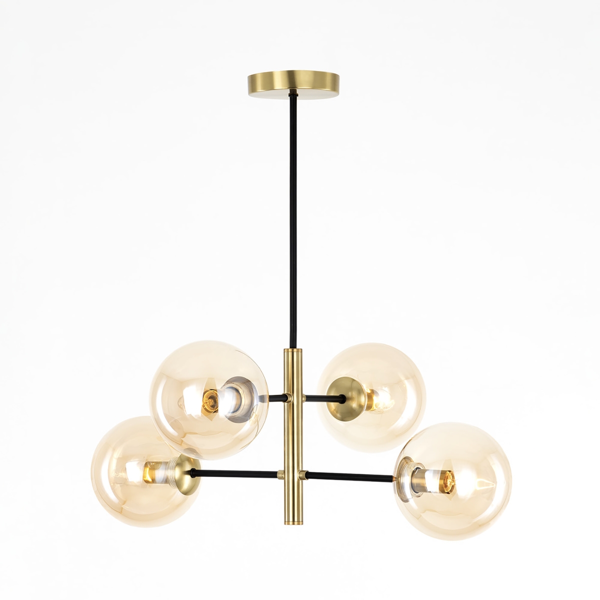 Изображение товара Люстра потолочная с бронзовой арматурой на штанге Citilux Лорен CL146243 (плафоны шарики)