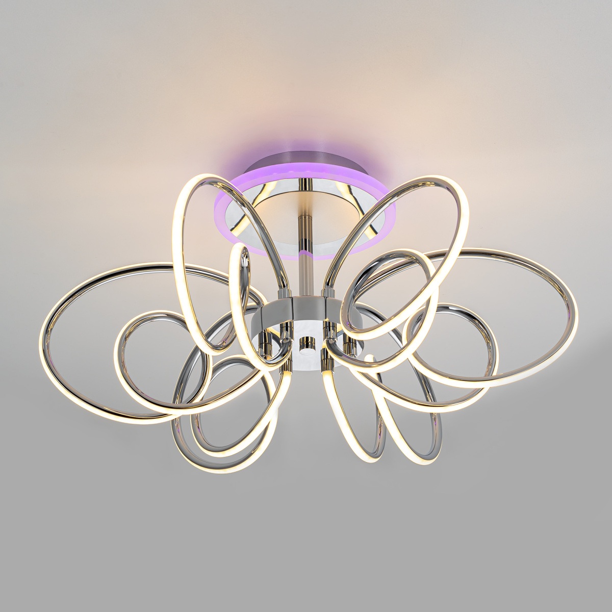 Изображение товара Потолочная RGB светодиодная люстра WiFi с пультом управления Citilux Salma Smart CL224A161 (Умный дом, Алиса)