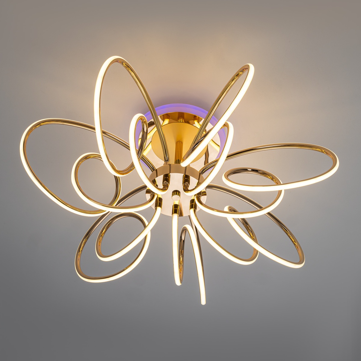 Изображение товара Потолочная RGB светодиодная люстра с пультом на батарейках WiFi с пультом управления Citilux Salma Smart CL224A172 (Умный дом, Алиса)