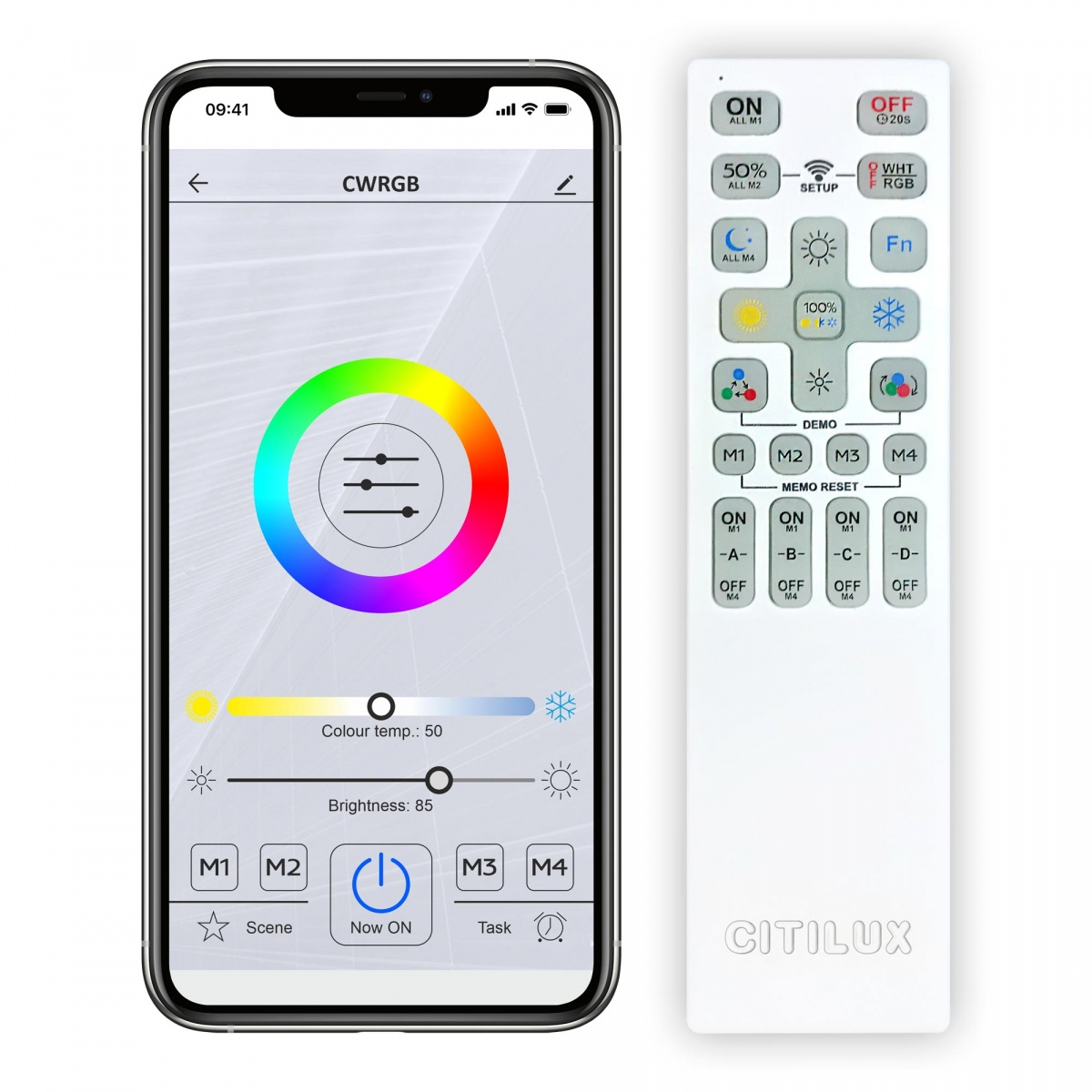 Изображение товара Потолочная светодиодная люстра RGB смарт управление Citilux Ромби Смарт CL236A160E