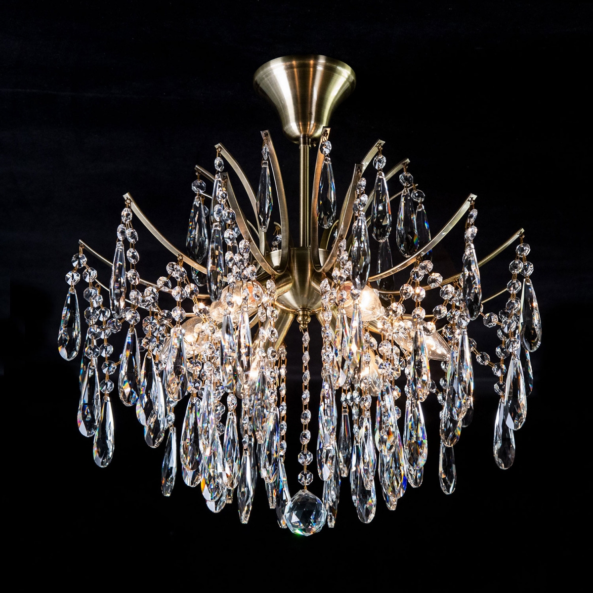 Изображение товара Люстра потолочная металлическая хрустальная Citilux Селена CL302163