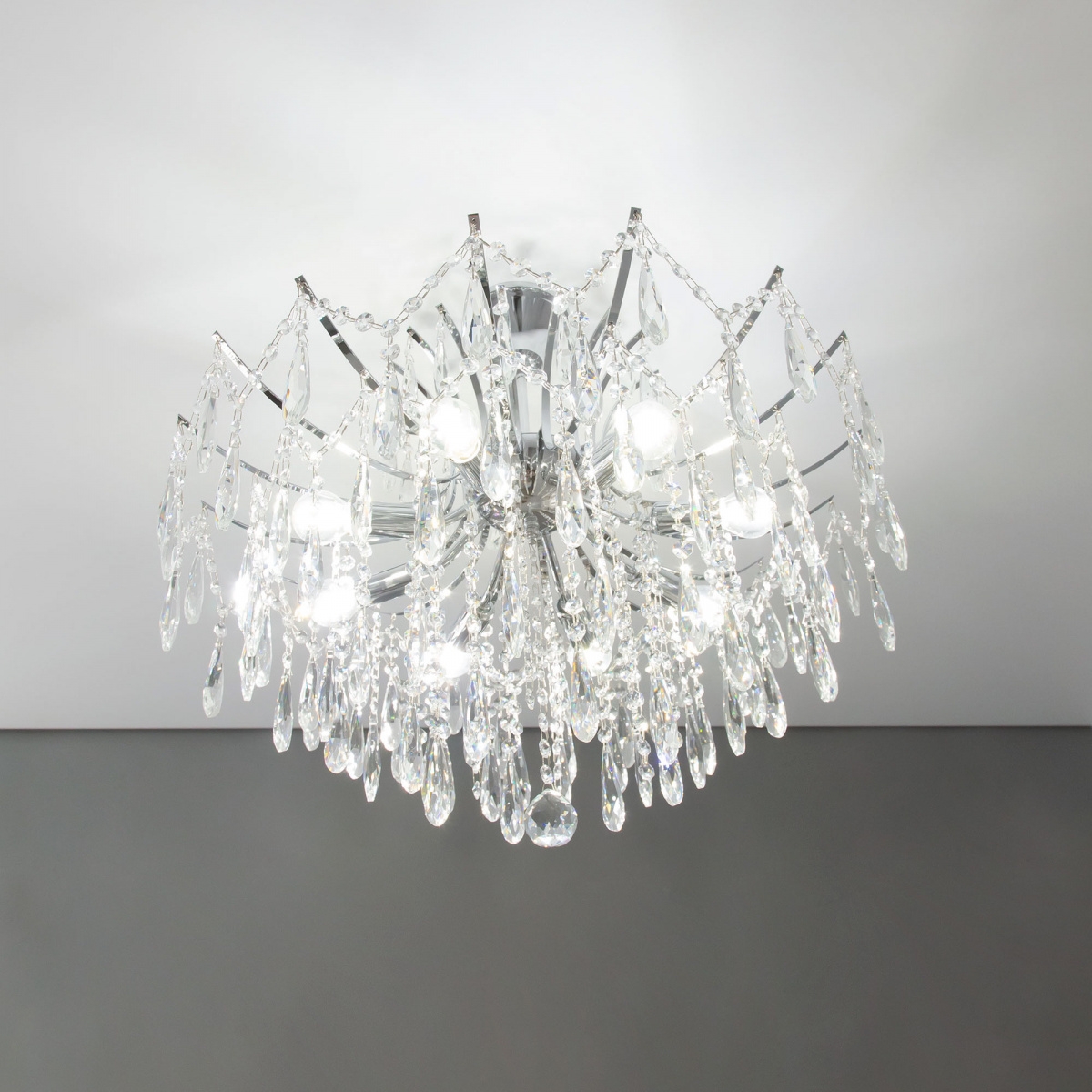 Изображение товара Потолочная каскадная люстра с хрусталем Citilux Селена CL302180 классика