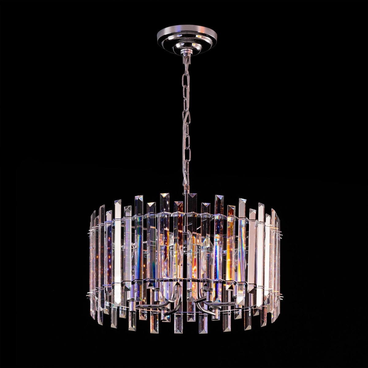 Изображение товара Люстра подвесная хрустальная Citilux Ингвар CL334161 6xE14 5400 lm 46 см хром