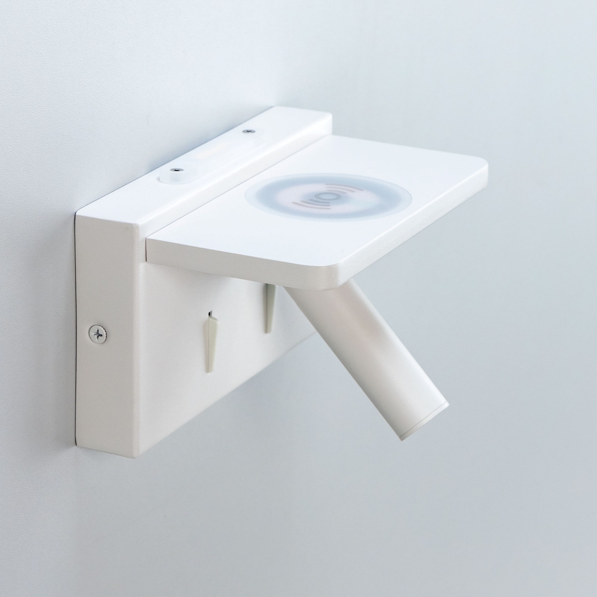 Изображение товара Настенный светильник для чтения светодиодный с полкой USB QI Citilux Декарт CL704370